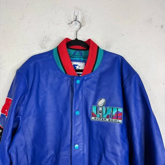Starter Super Bowl Leather Jacket 2022 Arizona Super Bowl NWOT XL